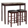 Linon Home Nystrom Espresso 3 Piece Counter Set With Stools