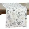 Saro Lifestyle Holiday Snowflakes 16x70 Table Runner