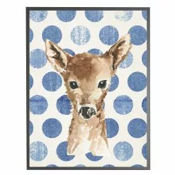 Antique Curiosities Baby Deer With Polka Dots Small Framed Wall Art