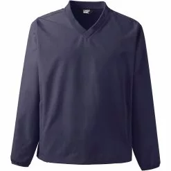Lands' End Unisex Big Vneck Pullover Windshirt