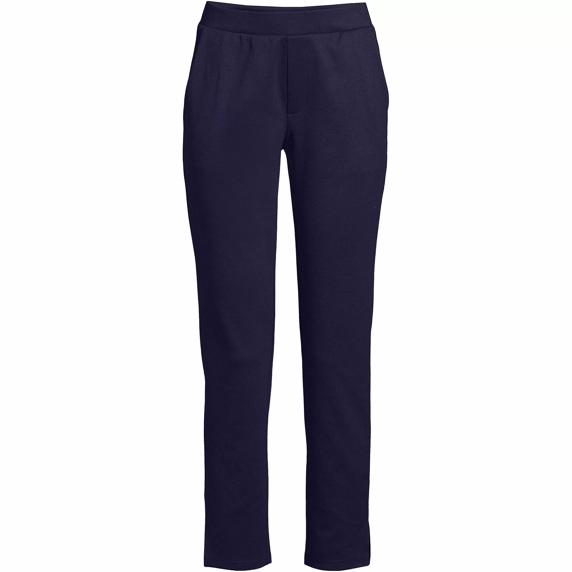 Lands' End Women's Plus Size Mid Rise Pull On Ponte Ankle Pants - Image 5