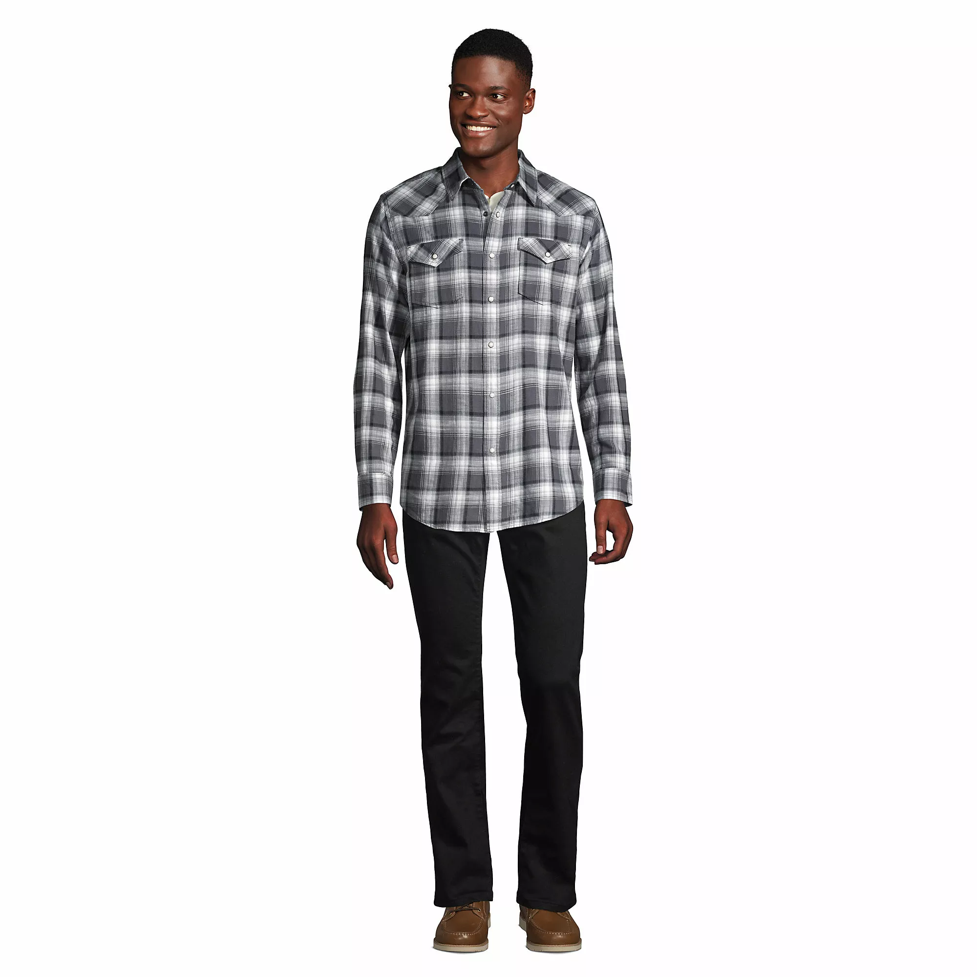 Blake Shelton X Lands' End Men's Traditional Fit Western Shirt - Image 5