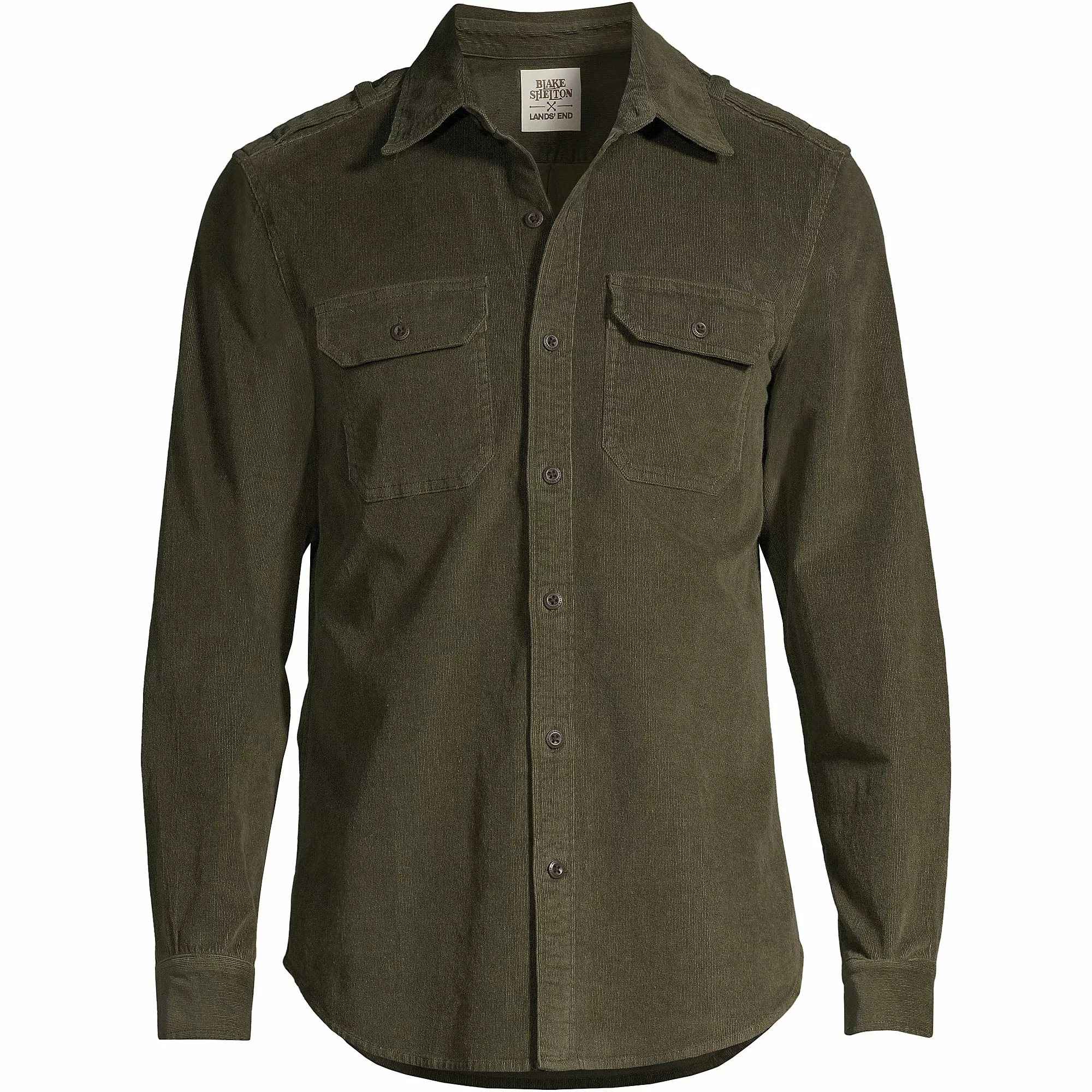 Blake Shelton X Lands' End Men's Big And Tall Corduroy Work Shirt