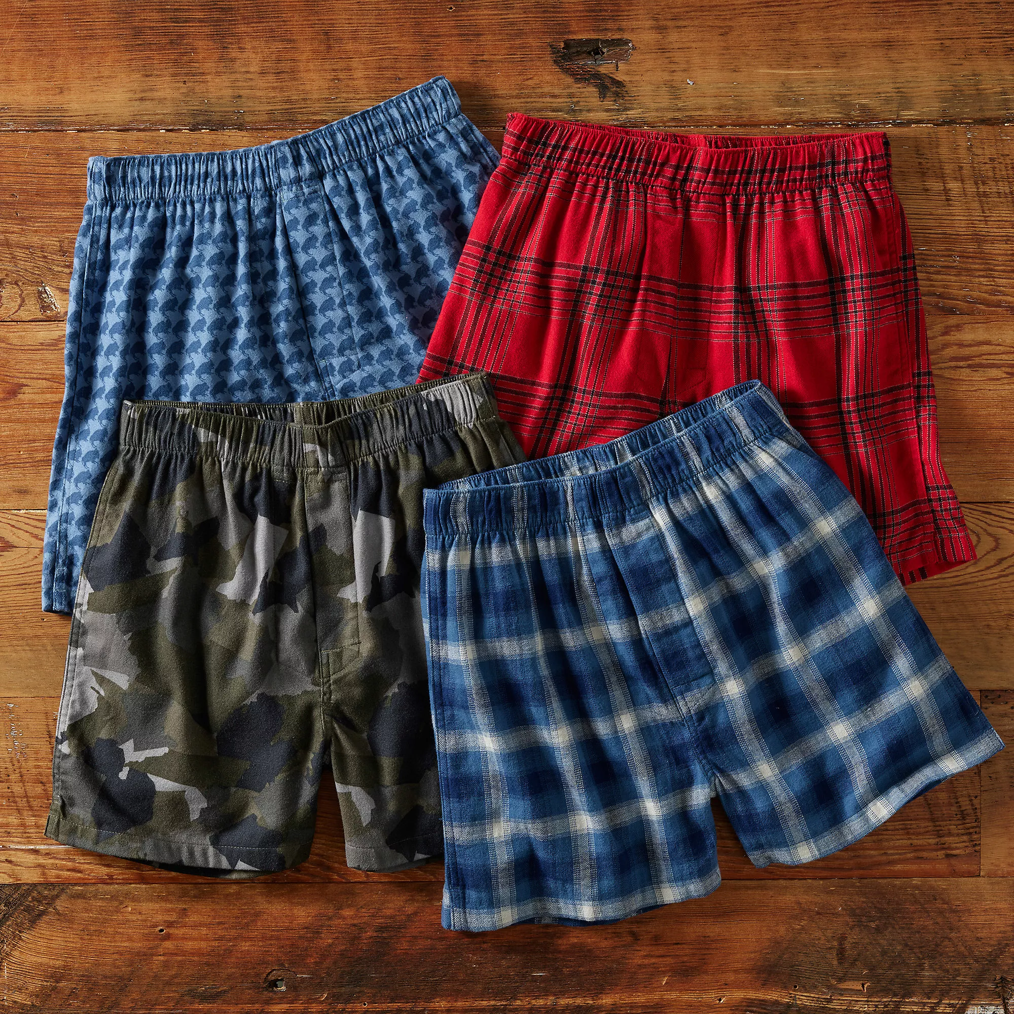 Blake Shelton X Lands' End Men's Big And Tall Classic Fit Flannel Boxers - Image 2