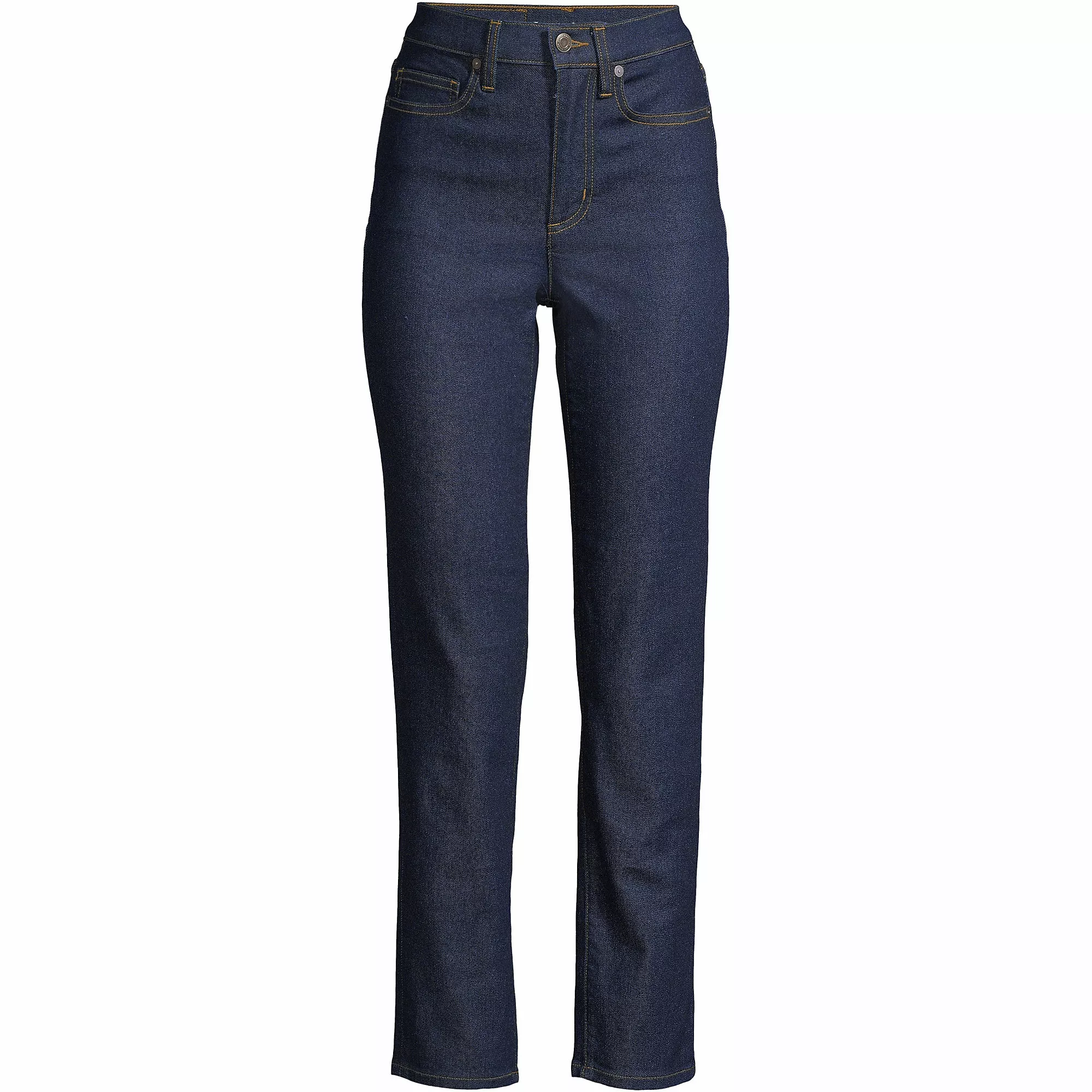 Blake Shelton X Lands' End Women's Plus Size Recover High Rise Straight Leg Ankle Blue Jeans - Image 6