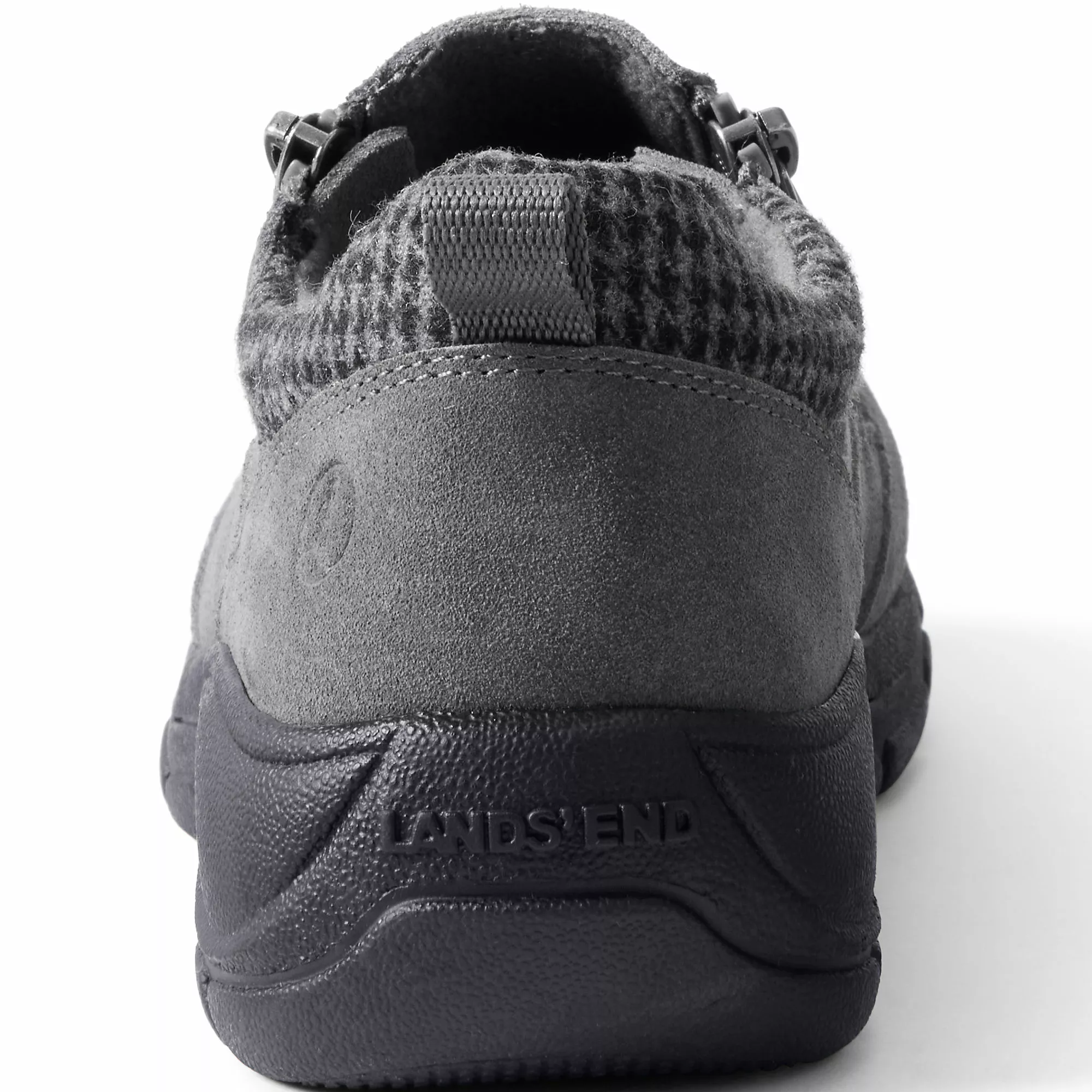 Lands' End Women's All Weather Insulated Suede Leather Zip Moc Shoes - Image 4