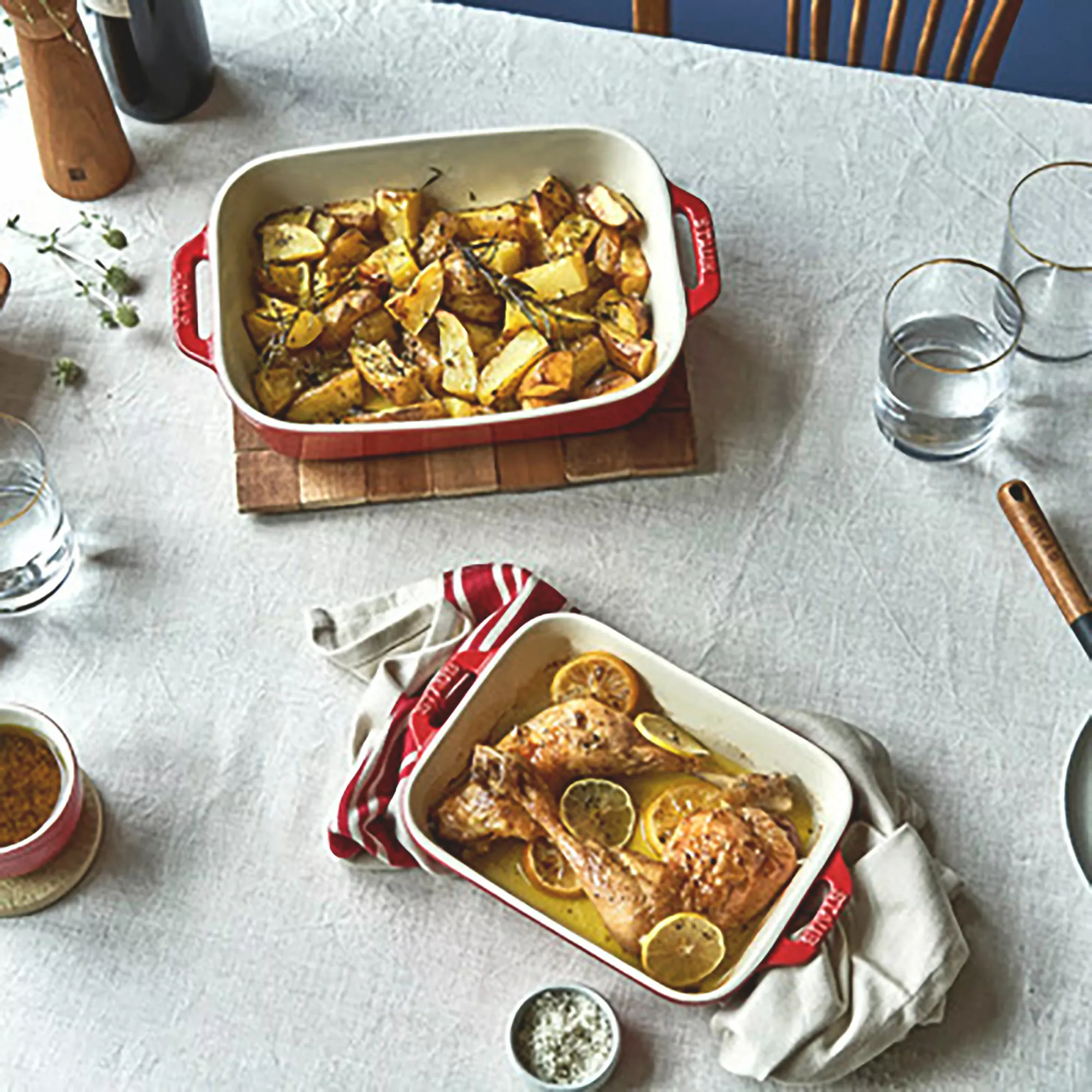 Staub Ceramic Rectangular Baking Dish Set - 2 Piece - Image 4