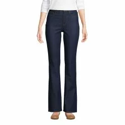 Lands' End Women's Recover High Rise Bootcut Blue Jeans
