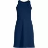Lands' End Women's Plus Size Racerback Tank Dress With Bike Shorts Set
