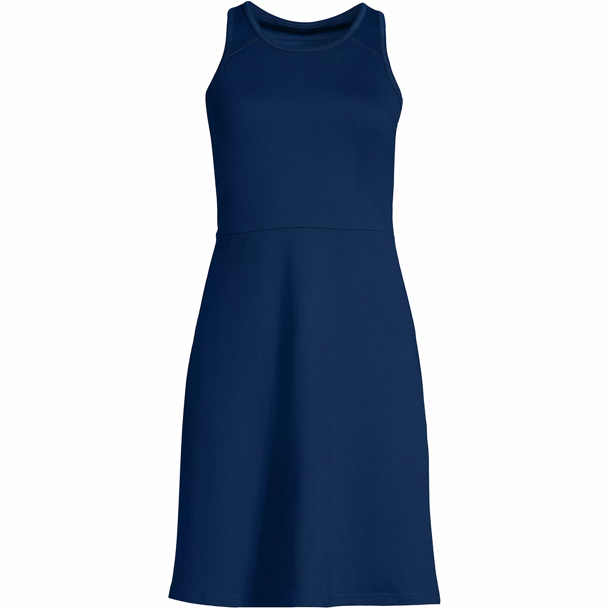 Lands' End Women's Racerback Tank Dress With Bike Shorts Set