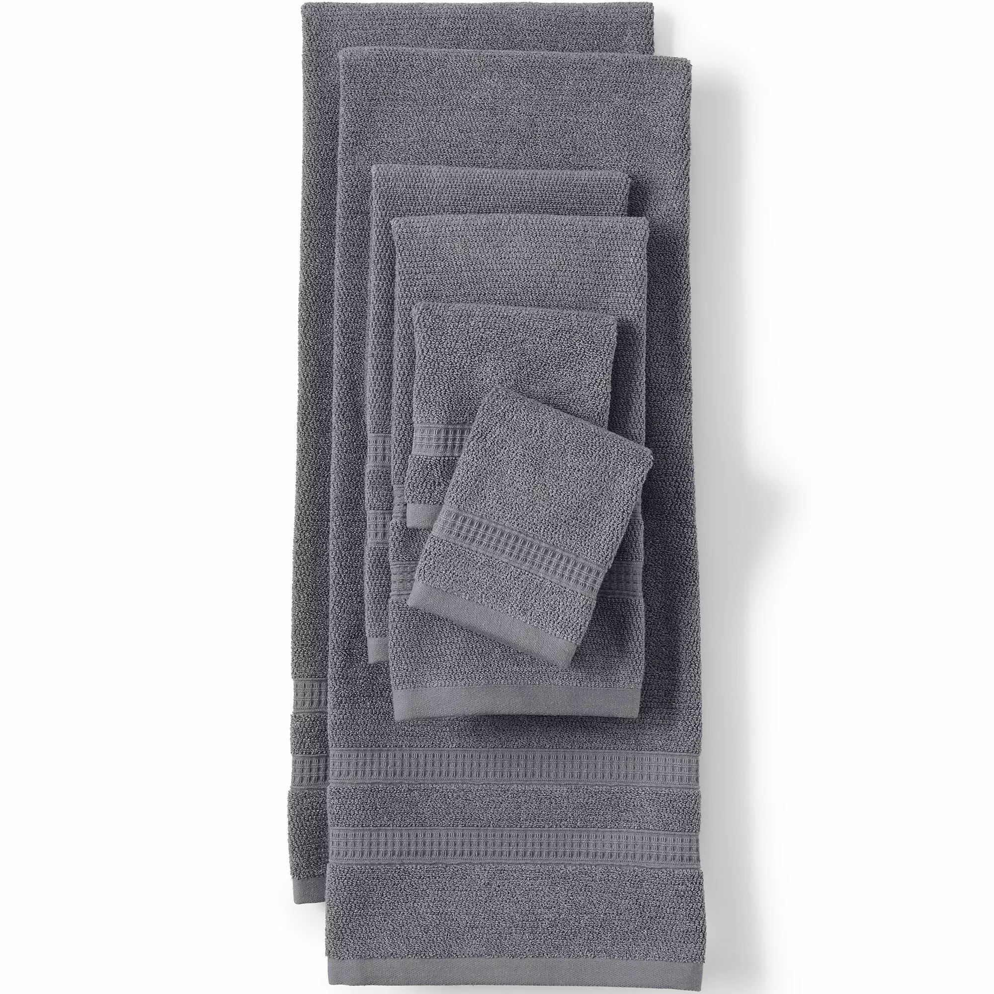 Lands' End Turkish Textured Spa Towel 6 Piece Set