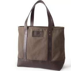 Lands' End Large Waxed Canvas Tote Bag