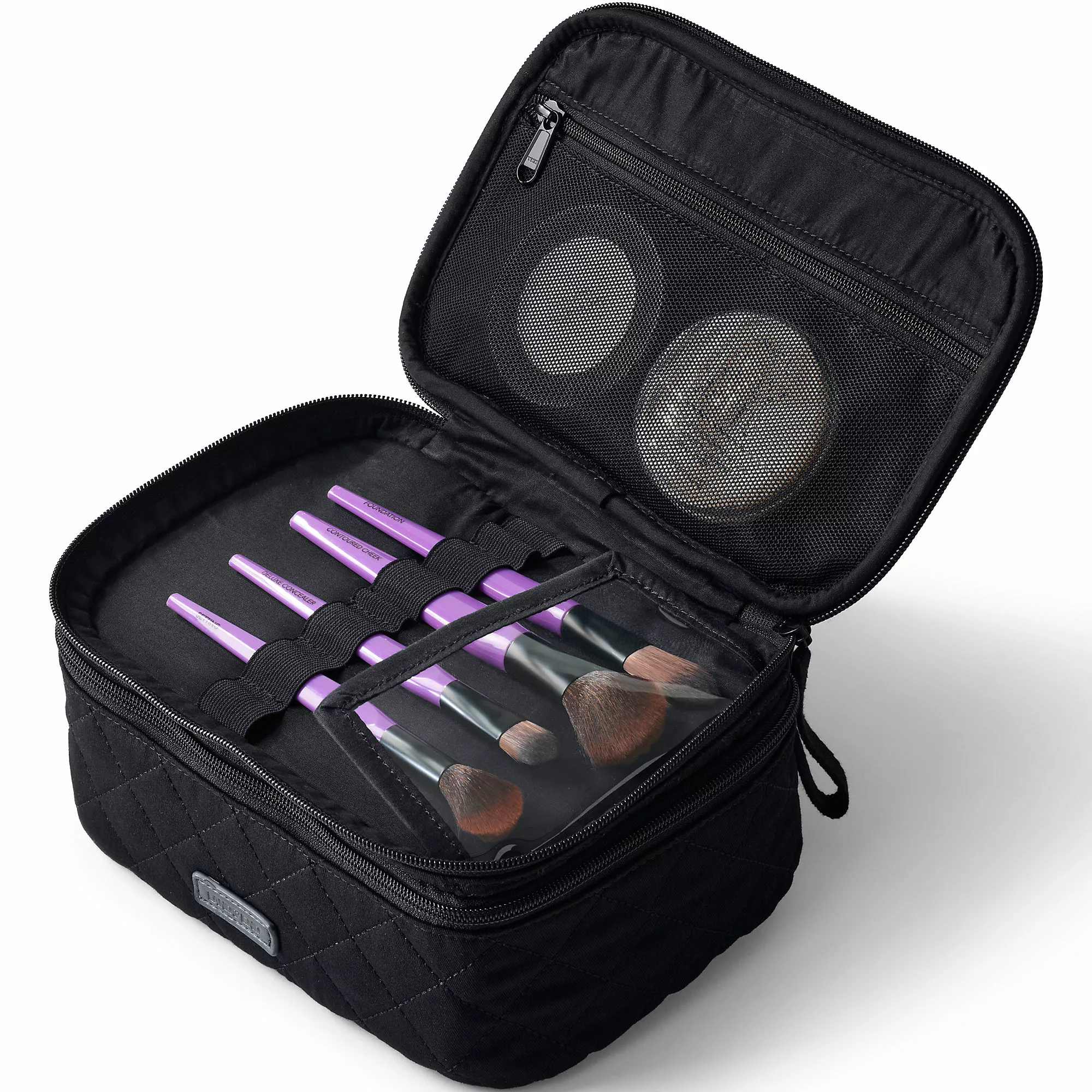 Lands' End Quilted Cosmetic Case - Image 2