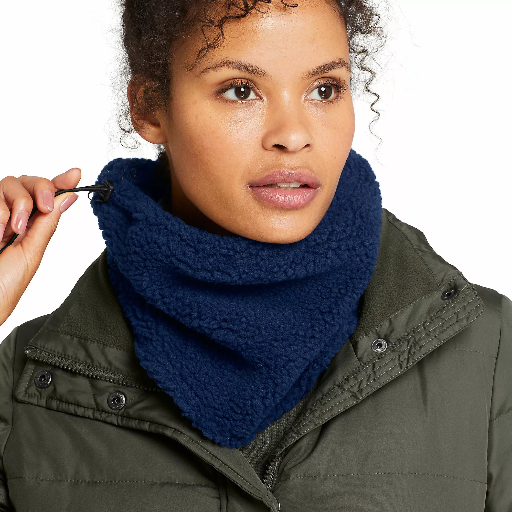 Lands' End Women's Cozy Sherpa Fleece Winter Gaiter - Image 2