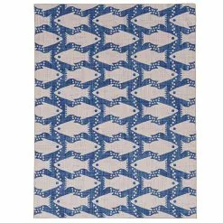 Linon Home Linon Genya Fish Pattern Washable Area Rug