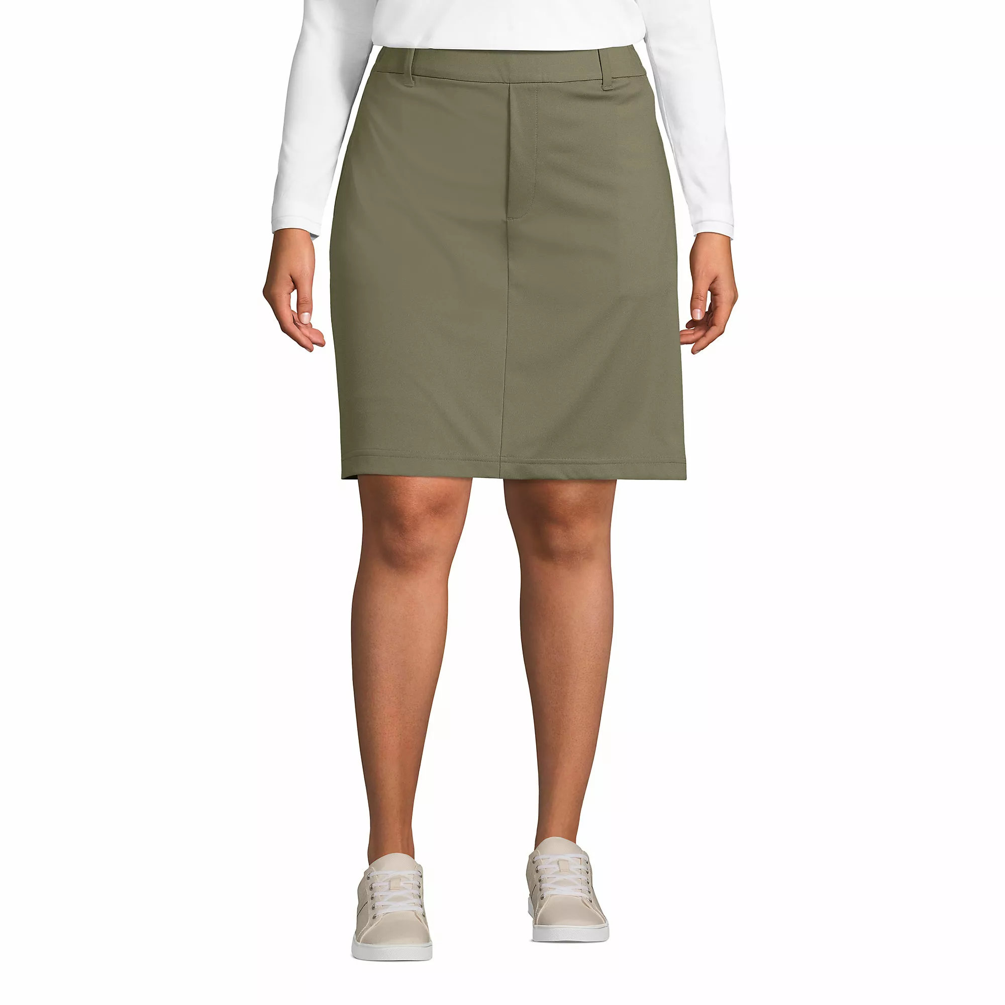 Women's Plus Size Lands' End Flex High Rise Pull On Skorts