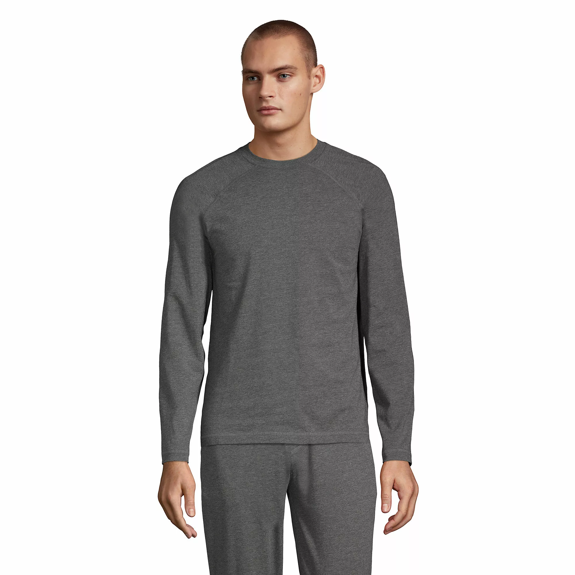 Lands' End Men's Comfort Knit Long Sleeve Crewneck