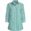 Lands' End Women's Plus Size Wrinkle Free No Iron 3/4 Sleeve Tunic Top