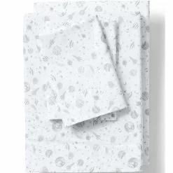 Lands' End Kids Cotton Percale Printed Sheet Set - 180 Thread Count