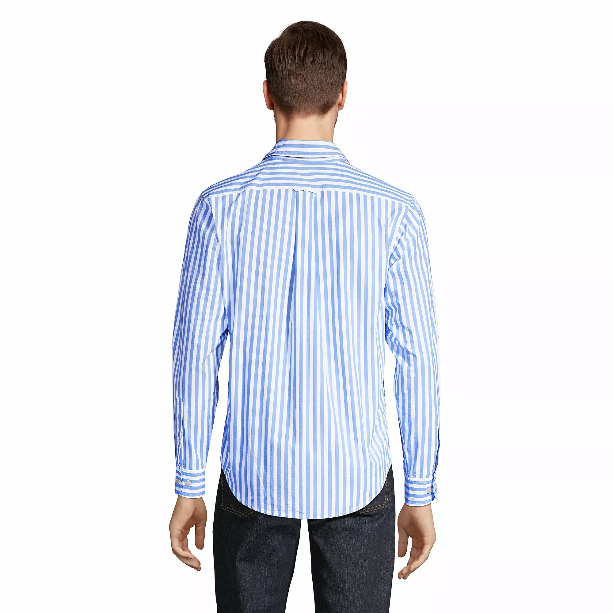 Lands' End Men's Traditional Fit Essential Lightweight Poplin Shirt - Image 2