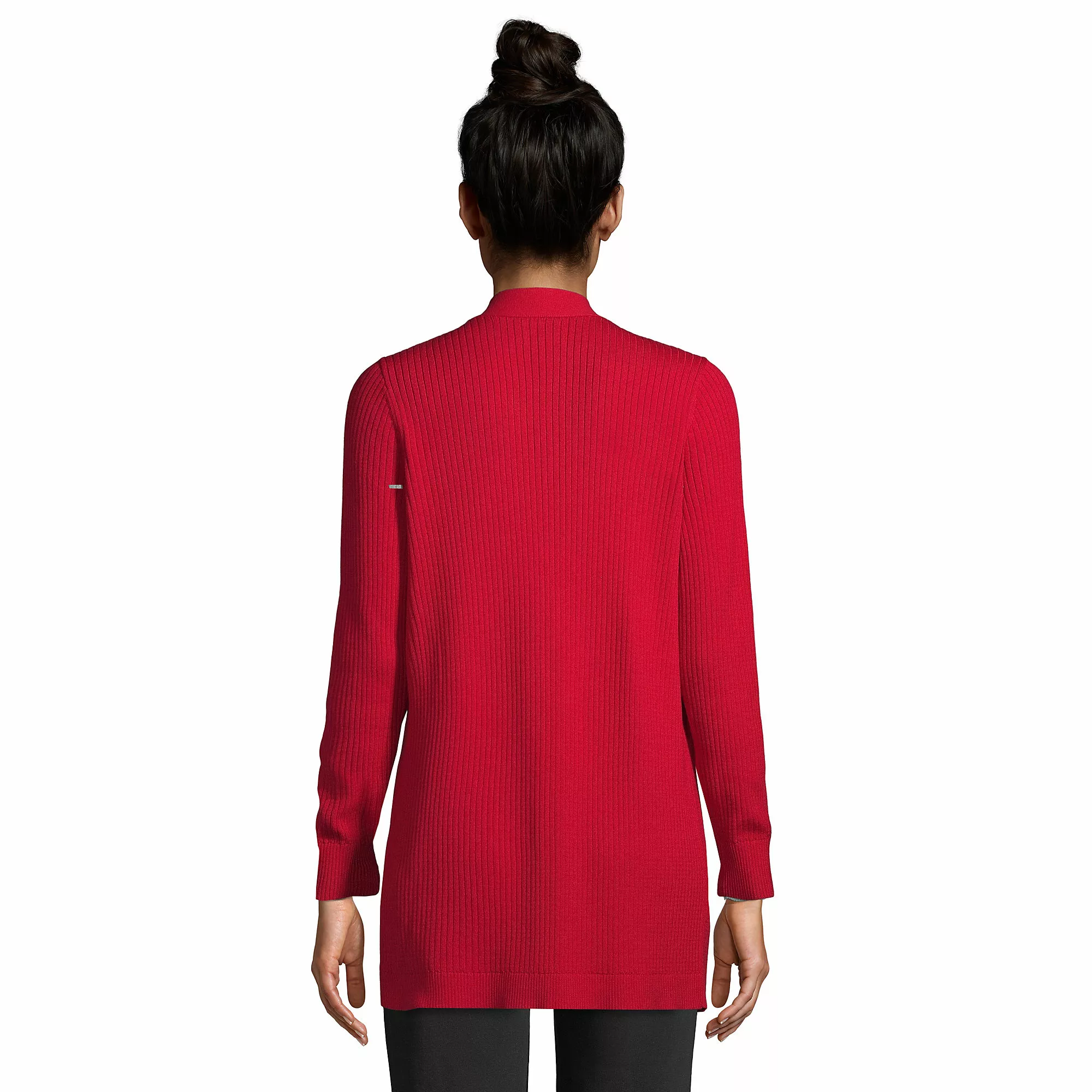 Lands' End Women's Cotton Modal Long Open Cardigan - Image 2