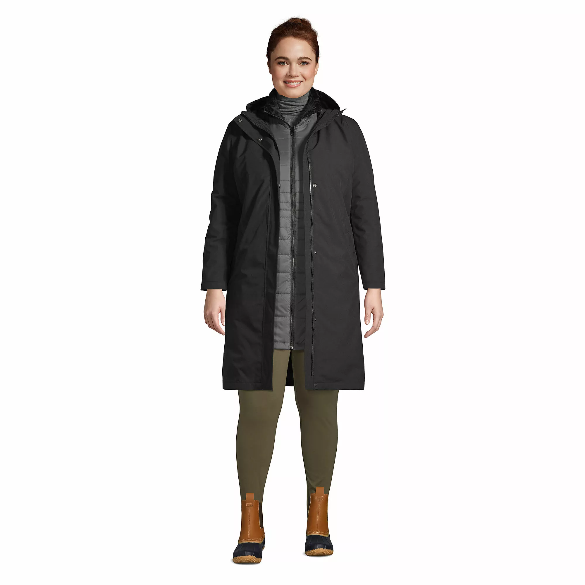 Lands' End Women's Plus Size Insulated 3 In 1 Primaloft Parka - Image 4