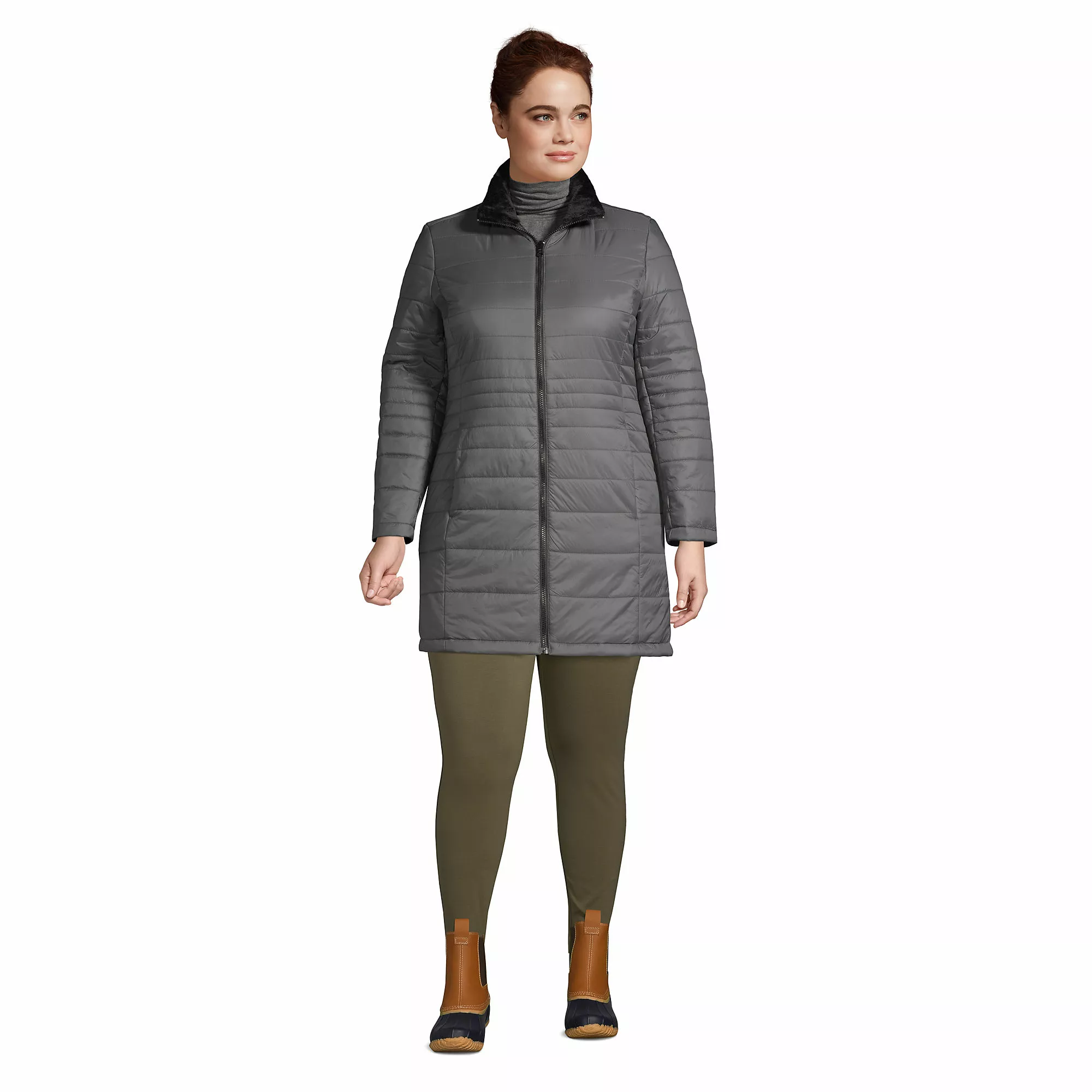 Lands' End Women's Plus Size Insulated 3 In 1 Primaloft Parka - Image 5