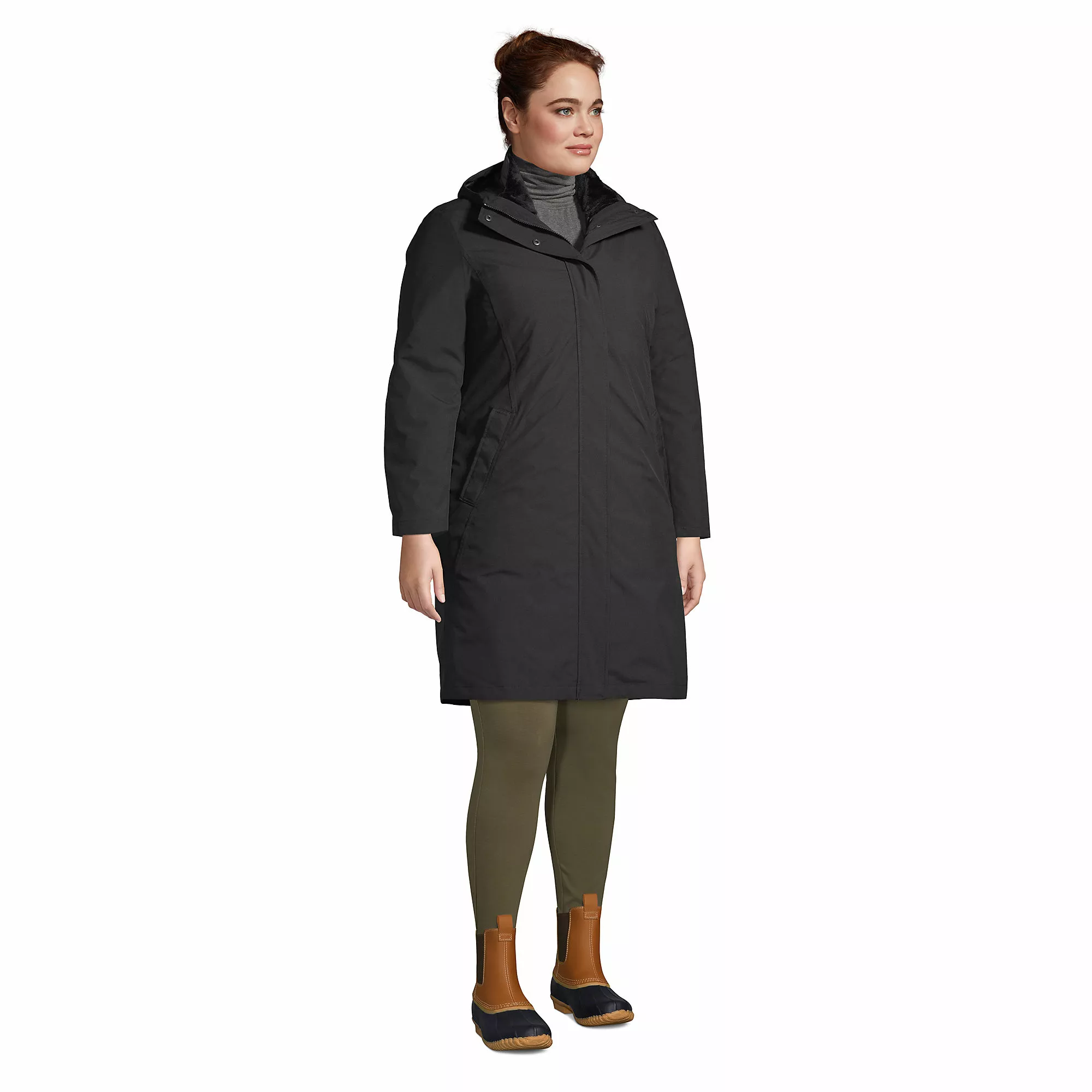 Lands' End Women's Plus Size Insulated 3 In 1 Primaloft Parka - Image 3