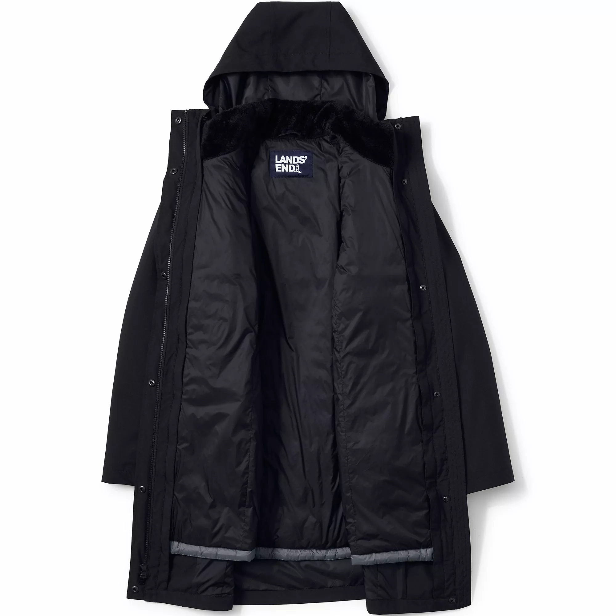 Lands' End Women's Plus Size Insulated 3 In 1 Primaloft Parka - Image 7