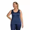 Lands' End Women's Plus Size Silk Interlock Thermal Long Underwear Base Layer Tank Top