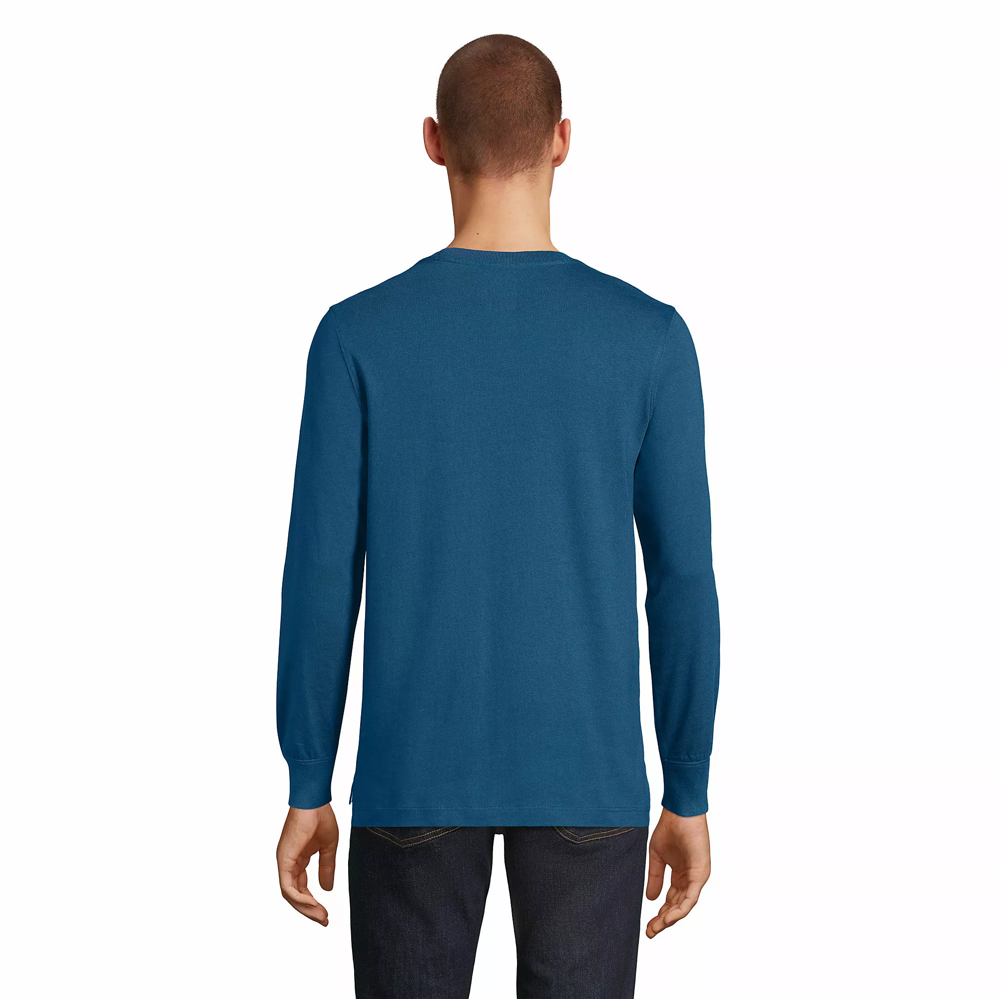Lands' End Men's Long Sleeve Rugby Crew Tee - Image 2