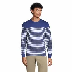 Lands' End Men's Long Sleeve Rugby Crew Tee