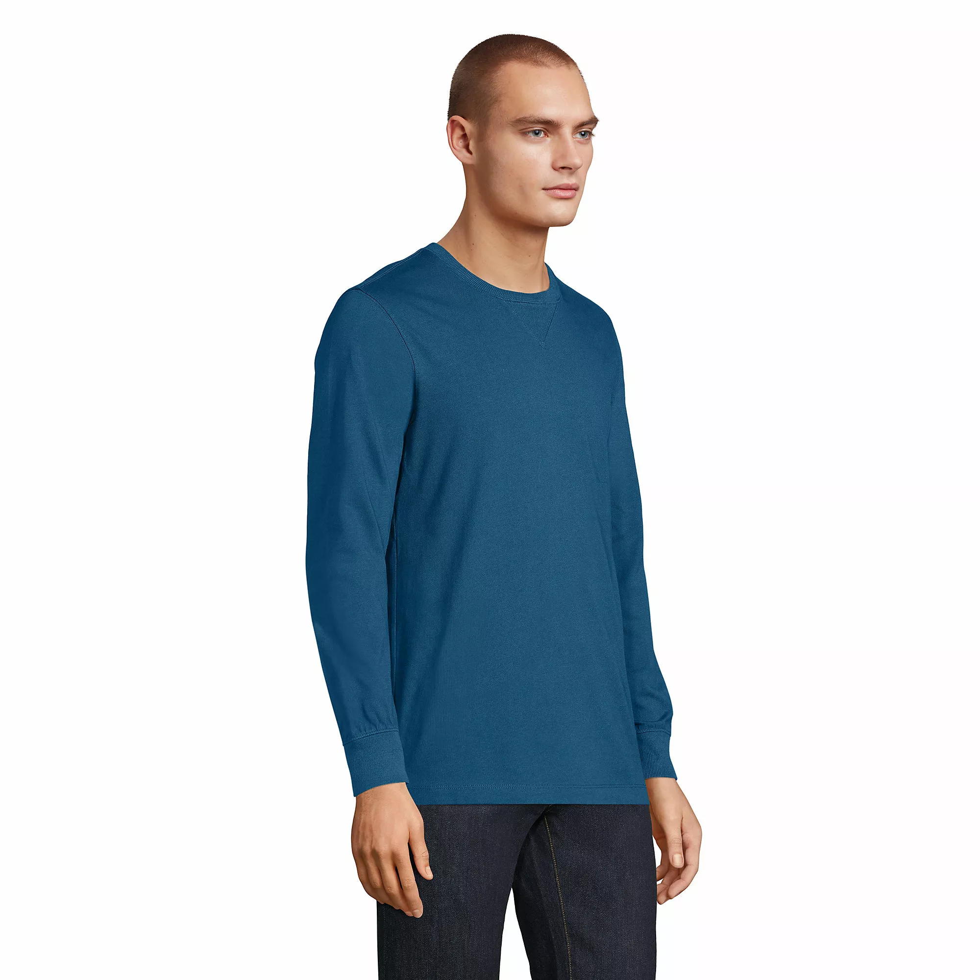 Lands' End Men's Long Sleeve Rugby Crew Tee - Image 3