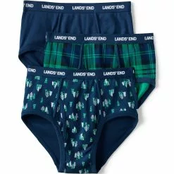 Lands' End Men's Big Knit Briefs 3 Pack