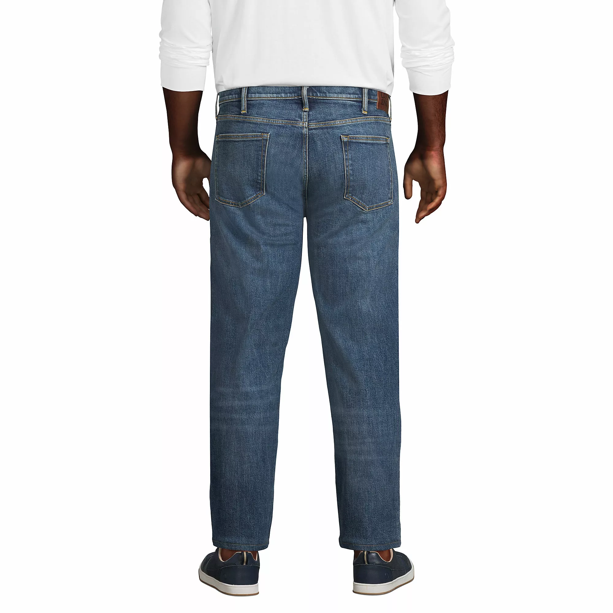Lands' End Men's Big And Tall Straight Fit Comfort-First Jeans - Image 2
