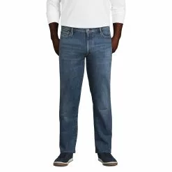Lands' End Men's Big And Tall Straight Fit Comfort-First Jeans