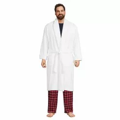 Lands' End Men's Big And Tall Calf Length Turkish Terry Robe