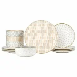 Viva By Vietri Earth Assorted 12 Piece Dinnerware Set - Service For 4