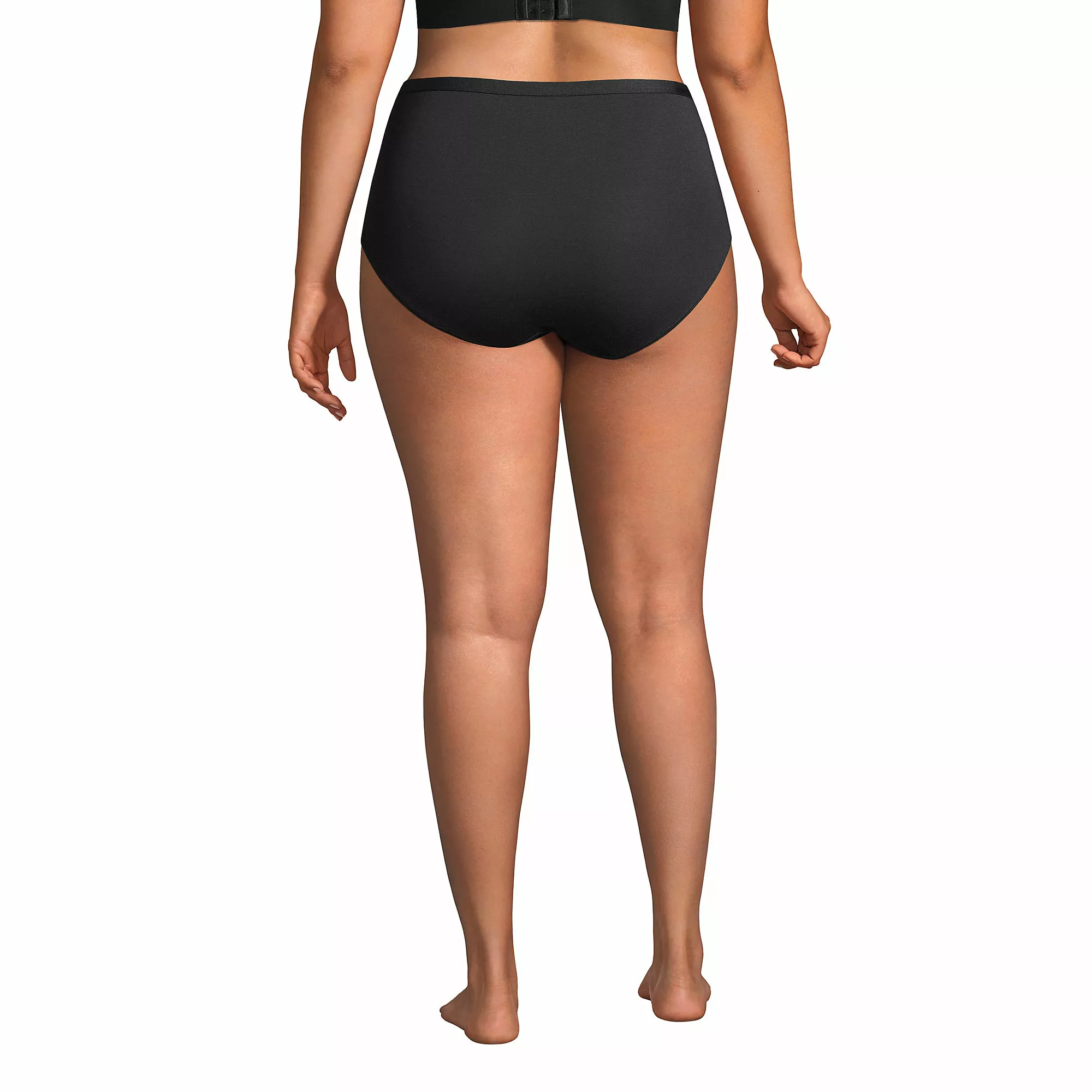 Lands' End Women's Comfort Knit High Rise Brief Underwear - 2 Pack - Image 5