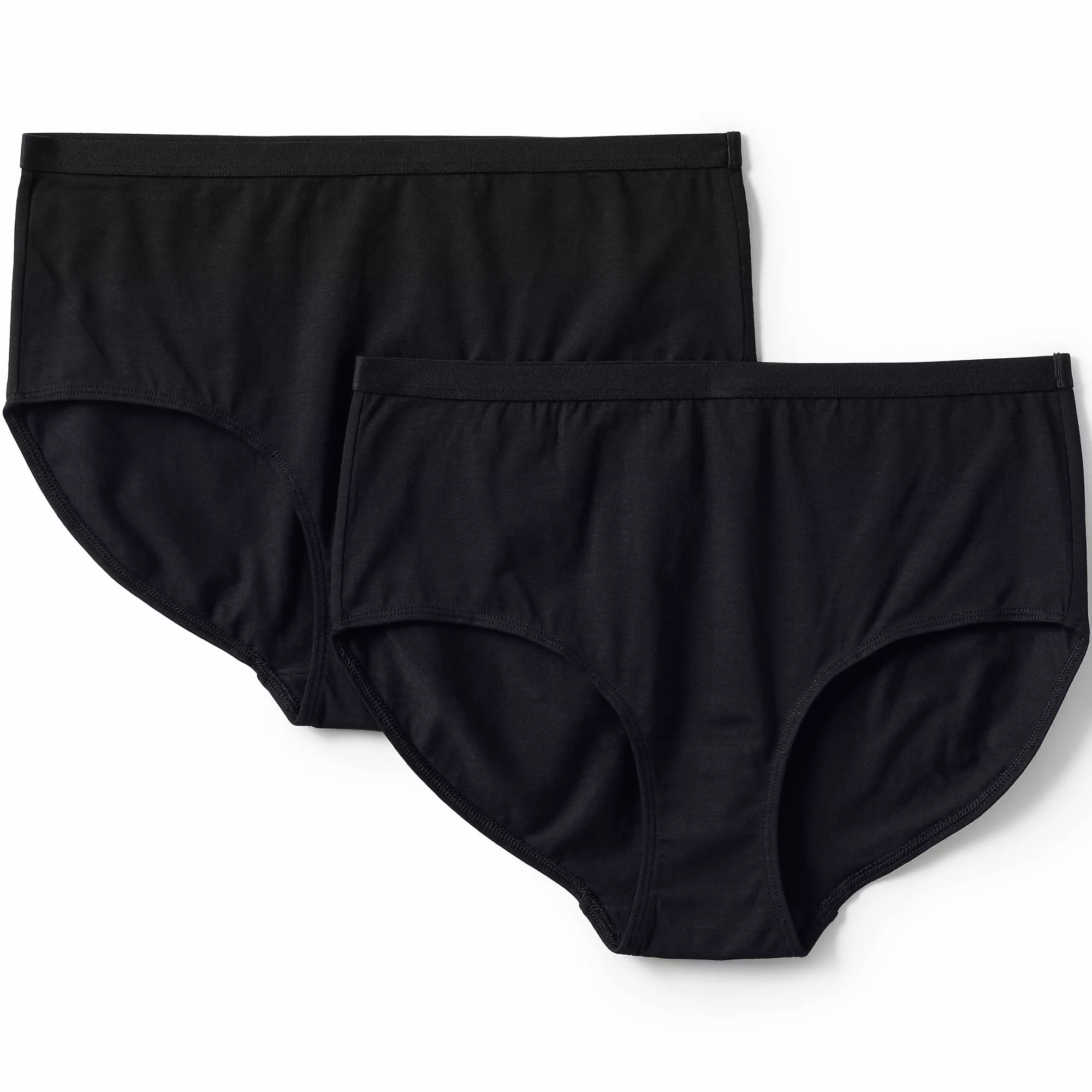 Lands' End Women's Comfort Knit High Rise Brief Underwear - 2 Pack - Image 3