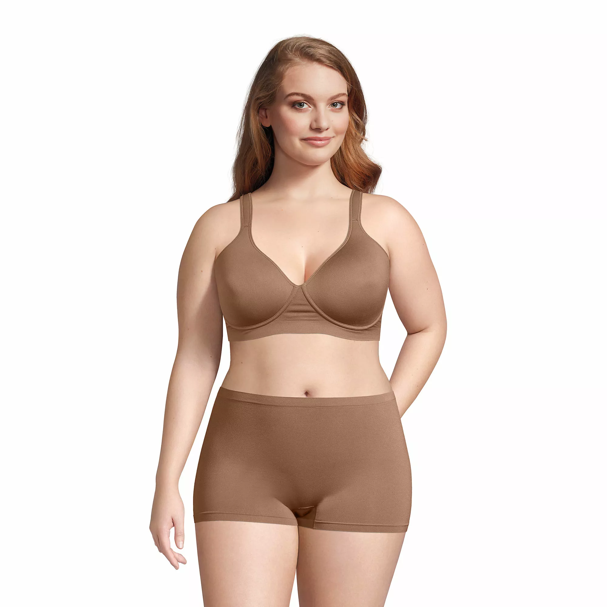 Lands' End Women's Wireless Seamless T-Shirt Bra