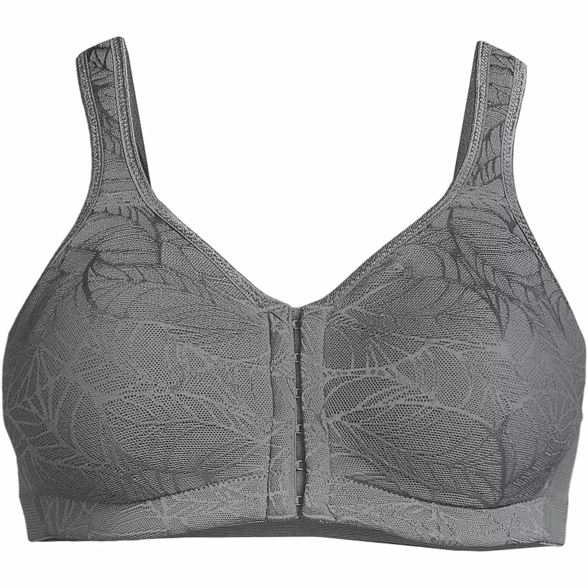 Lands' End Women's Wireless Jacquard Front Closure Bra - Image 7