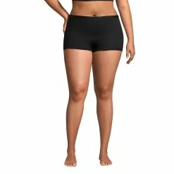Lands' End Women's Comfort Knit Mid Rise Boyshort Underwear - 2 Pack