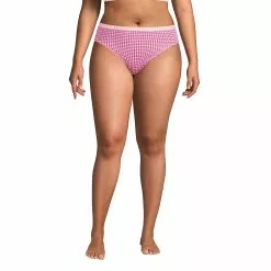 Lands' End Women's Comfort Knit Mid Rise High Cut Brief Underwear - 2 Pack