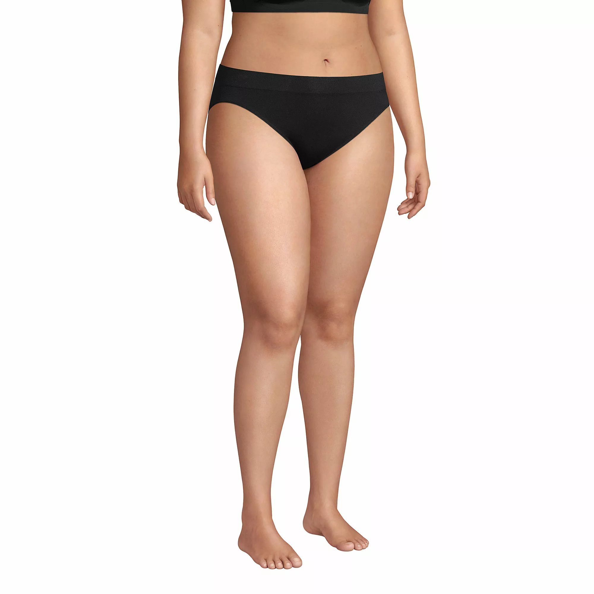 Lands' End Women's Seamless Mid Rise High Cut Brief Underwear - 3 Pack - Image 6