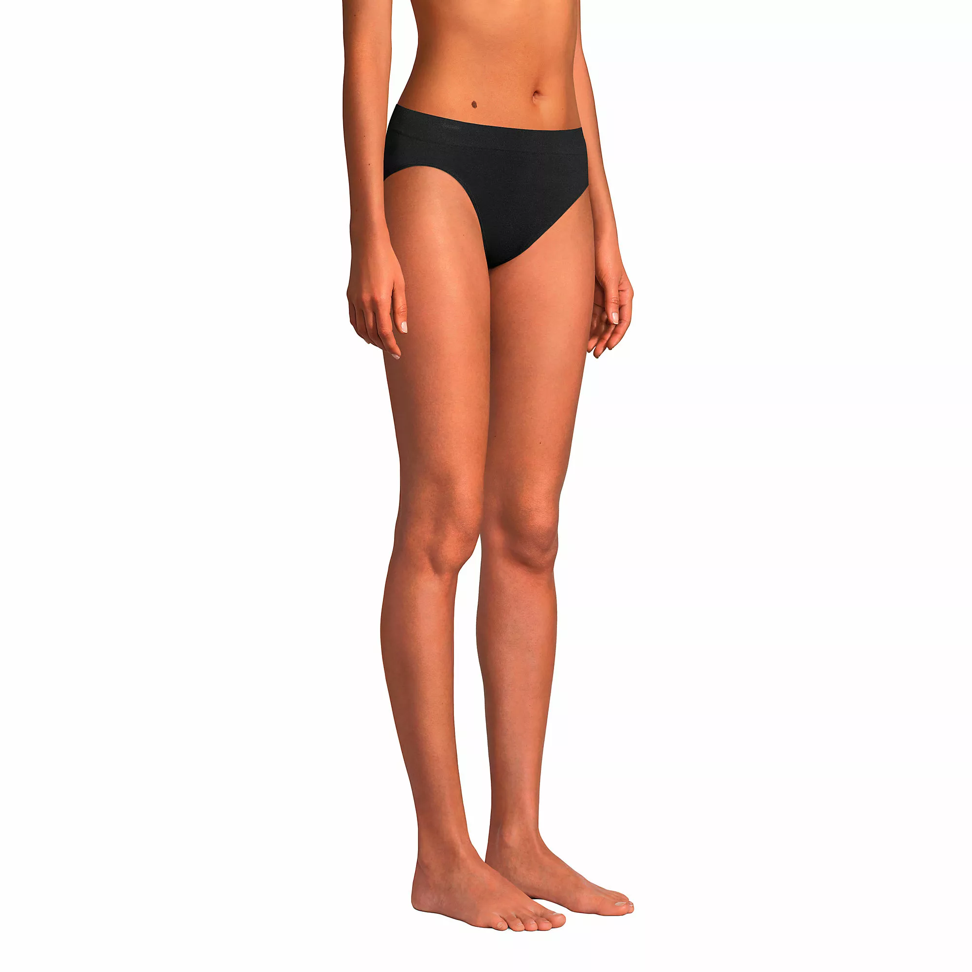 Lands' End Women's Seamless Mid Rise High Cut Brief Underwear - 3 Pack - Image 7