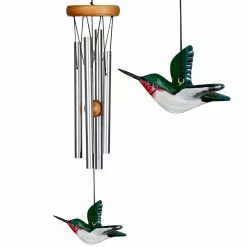 Woodstock Chimes Hummer Wind Chime With Hummingbird Windcatcher