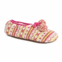 Muk Luks Women's Moisturizing Oil Infused Fuzzy Ballerina Slipper Socks