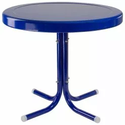 Northlight Outdoor Retro Metal Tulip Round Patio Bistro Side Table