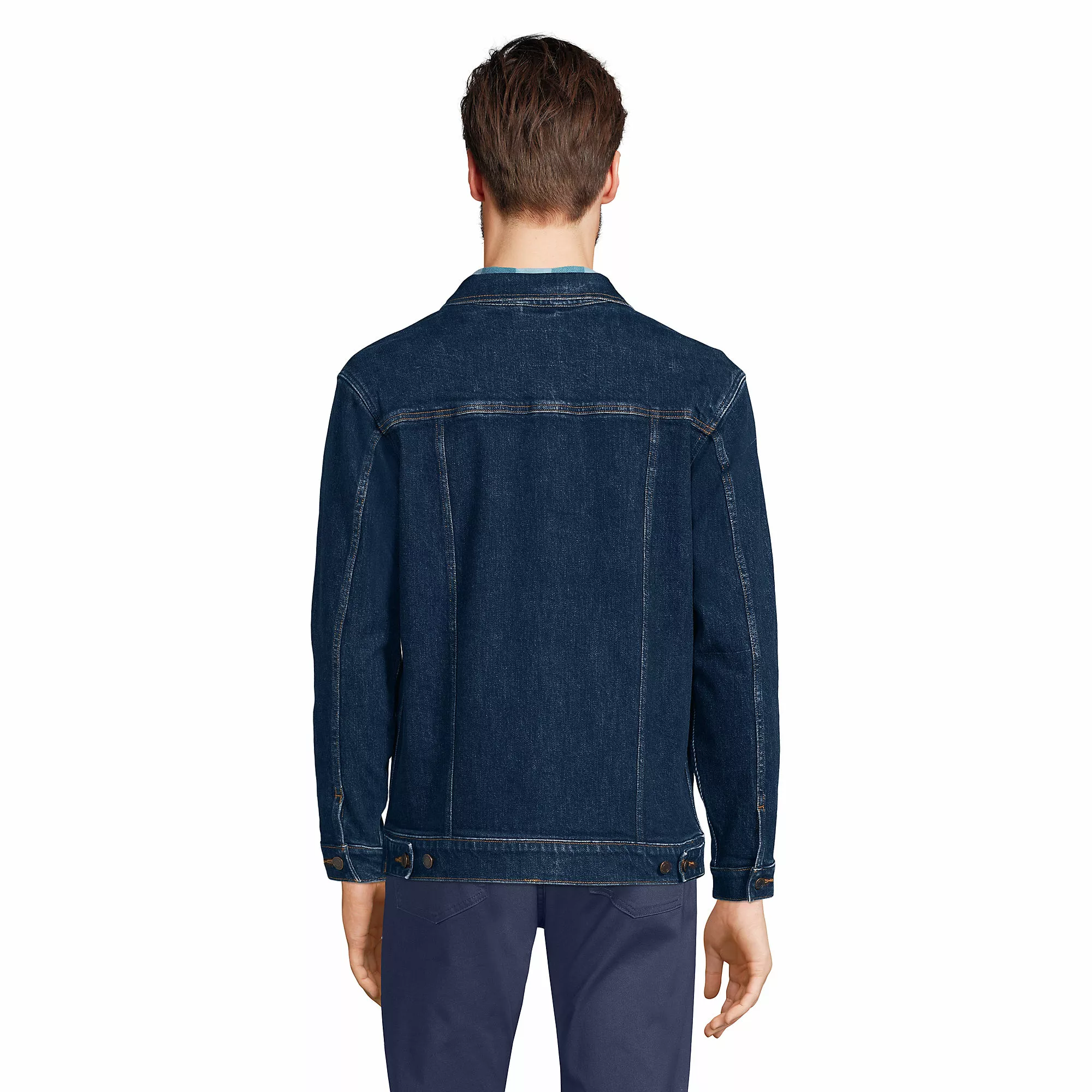 Blake Shelton X Lands' End Men's Unlined Denim Trucker Jacket - Image 4